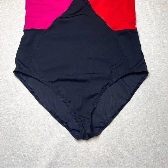 Miraclesuit Amoressa Colorblock One Piece Slimming Swimsuit Pink Red Black 14 - Picture 6 of 12